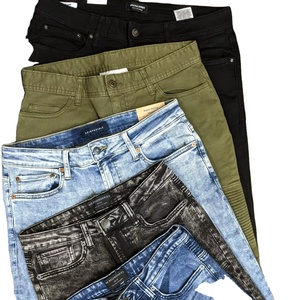 กางเกงยีนส์ขาตรงขายาวสำหรับปาร์ตี้แนวสตรีทเทรนด์กันน้ำ100% บริสุทธิ์ทรงสลิมฟิต - Product Image 1