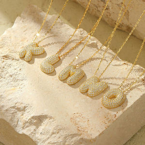 925 Sterling <b>Silver</b> <b>Initial</b> Letter Necklace with Moissanite Diamond <b>Pendant</b> for Women - Product Image 6