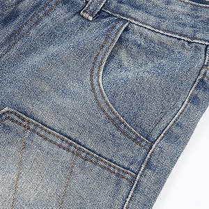 Shorts en jean baggy streetwear hip hop pour homme, en coton, 5 pouces, style cargo, en solde - Product Image 3