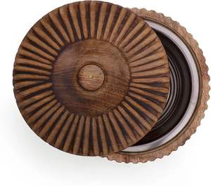 Exclusive Quality Wooden Chapati Box Roti Hot Pot Casserole Luxury Kitchen & Dining <b>Table</b> Accessory Minimalist Roti Container - Product Image 5