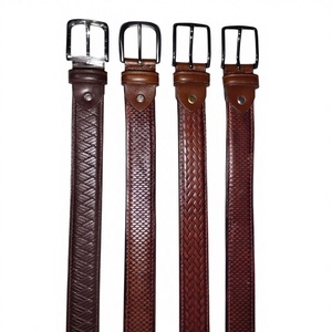 Ceinture pour homme en cuir de vachette poli, longueur personnalisée, boucle carrée en acier, écologique, imperméable, légère, pour le bureau et les mariages - Product Image 4