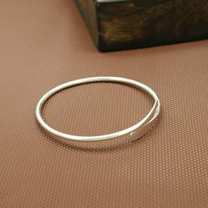 Classic <b>Silver</b> Plated Cuff <b>Bracelet</b> Alloy Unisex Jewelry Gift Fashion <b>Bangle</b> - Product Image 3