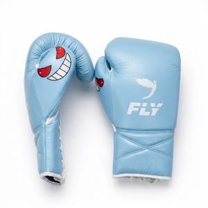 Guantes de Boxeo Rojos Personalizados con Diseño de Ojos de Dibujos Animados, Guantes Profesionales de Boxeo y Muay Thai, Guantes de Competición de Kickboxing - Product Image 4
