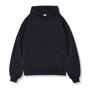 Nouveau sweat à capuche en molleton épais pour homme, couleur unie, hiver, 100% coton, écologique, avec poche, coupe classique, OEM - Product Image 3