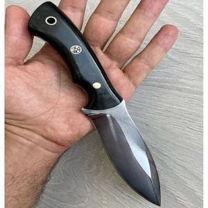 Cuchillo desollador hecho a mano de acero D2 con funda de cuero fino y mango de cuerno de búfalo, producto viral de moda y gran venta. - Product Image 5