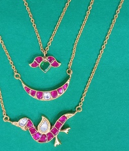 Ensemble collier et boucles d'oreilles plaqué or pour femme, avec pierres roses, bijoux pour mariage indien, bijoux faits main, collier en argent 925. - Product Image 4