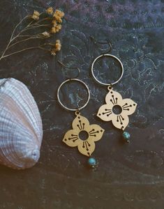 Pendientes de latón premium, estilo bohemio, para bodas, fiestas, hechos a mano, joyería étnica de moda para mujer. - Product Image 5