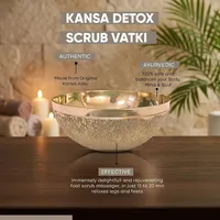 Masseur de pieds en métal Kansa artisanal, finition dorée, électrique, pour utilisation en thérapie ayurvédique