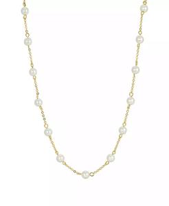 Collana da donna con catena in perle finte color oro |   2028 - Product Image 1
