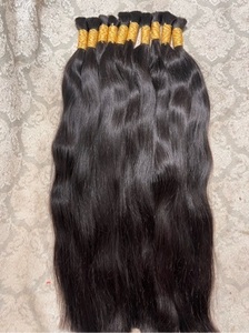 Extensiones de Cabello Humano Natural Negro de 32 Pulgadas, Ondulado, Cabello Indio Virgen, Remy, Sin Trama, para Trenzas, Puntas Suaves y Gruesas - Product Image 2