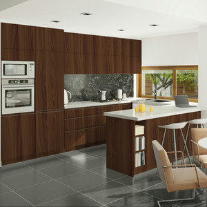 JY Project Customized Modern Luxury Kitchen <b>Cabinet</b> Full Set Small Design <b>Wall</b> Hanging PVC Panel Vietnam Factory - Product Image 1