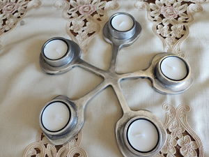 Modern 5 Arm Metal <b>Tealight</b> Candle <b>Holder</b> Decorative Table Centerpiece Multi Candle Stand Home Decor - Product Image 3