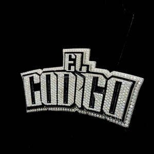 Hiphop Moissanite Colgante de letra grande de 5 pulgadas 925 Astilla Iced Out Esmalte negro Contorno Moissanite Colgante de diamante - Product Image 2