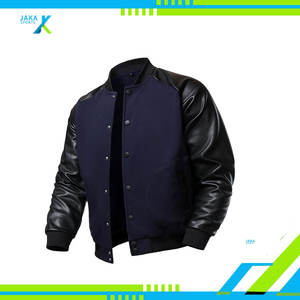 Chaqueta Bomber Varsity de Invierno para Hombre, Estilo Letterman, con Mangas de Cuero Sintético, Estilo Clásico Deportivo Universitario - Product Image 3