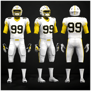 Uniformes de Fútbol Americano Más Vendidos, Jersey y Pantalones Sublimados en Negro y Amarillo, Ropa Deportiva Ajustada para Hombre con Absorción de Humedad - Product Image 4