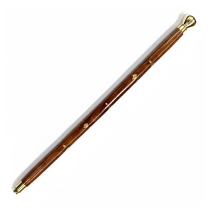 Canne de marche en bois avec poignée finition laiton, style classique, faite à la main, décorative, vintage, pour hommes et femmes, usage domestique - Product Image 1