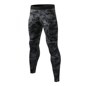 Leggings de Compresión Transpirables para Hombre de Alto Rendimiento con Cintura Elástica, Material de Poliéster/Algodón para Correr, Entrenamiento Físico - Product Image 1