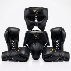 ชุดอุปกรณ์มวย MMA รุ่น Superlace ดีไซน์ใหม่จากโรงงาน ผลิตจากหนัง PU ทนทาน ระบายอากาศได้ดี พร้อมอุปกรณ์ป้องกันศีรษะและอุปกรณ์ป้องกันขาหนีบ สำหรับการฝึกซ้อม - Product Image 5