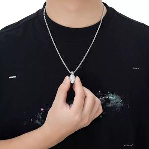 Nuevo Collar de Rugby con Colgante de Bola de Rugby Chapado en Oro de 18K con Diamantes, Estilo Hip Hop, para Hombre - Product Image 2