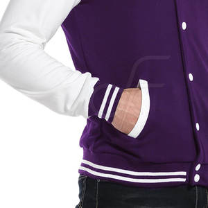 Chaqueta Varsity de Material Premium, Estilo Deportivo Informal, Atuendo Moderno, Ropa Urbana para Uso Diario, Look Elegante - Product Image 3