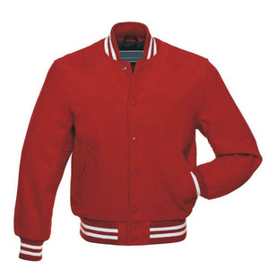 Custom Embroidery Patch Men <b>Red</b> Varsity Jacket <b>Wool</b> Blend Bomber Jacket custom varsity jacket men letterman jacket - Product Image 1