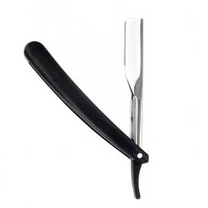 Navaja de afeitar recta con hoja de acero inoxidable y mango de plástico, de una sola hoja, para barbería, para afeitar la cara de hombres. - Product Image 4