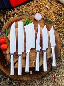 Juego de Cuchillos de Chef de Acero Inoxidable de 8-9.9 Pulgadas, Acabado Pulido, Diseño Minimalista, Mango Ambidiestro - Product Image 4
