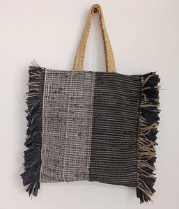 Bolso Tote de Algodón para Mujer, Diseño Bohemio de Moda 2026, Cierre Cruzado Abierto, para Viajes y Playa, Tamaño Personalizado - Product Image 4