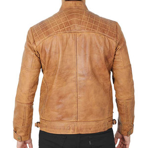 Blouson en cuir décontracté professionnel pour l'hiver, col montant, fermeture éclair, personnalisable sur le devant, léger, nouvelle arrivée - Product Image 4