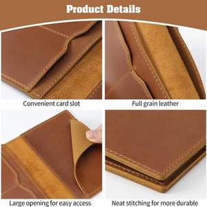 Genuine Premium PU Leather Passport <b>Holder</b> Custom Logo Full Grain Leather Travel <b>Wallet</b> Luxury Passport Cover Bulk Wholesale - Product Image 6