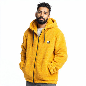 Blousons Sherpa pour Hommes OEM à Fermeture Éclair, Blouson Teddy Oversize en Polaire Sherpa Zippé pour Hommes, Manteau d'Extérieur en Polaire Sherpa pour Hommes - Product Image 3