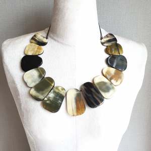 Colliers en corne ronds, bijoux de mode bohème, prix compétitif, collier fait main à partir de cornes - Product Image 5