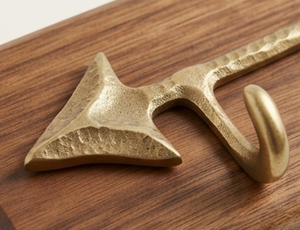 Fine Quality <b>Wooden</b> Frame With Metal <b>Hook</b> Adhesive Perfect For Bathroom Kitchen Towel Holder Modern Wall <b>Coat</b> <b>Hook</b> - Product Image 2