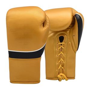 Guantes de Boxeo Profesionales de Cuero PU al por Mayor, Guantes de Entrenamiento con Cordones, Guantes de Muay Thai MMA con Logotipo Personalizado - Product Image 1