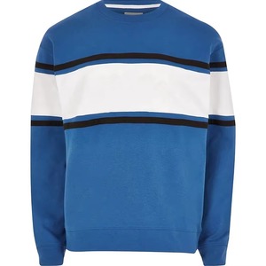Sudaderas Premium para Hombre, Sudadera con Capucha Extra Grande de Forro Polar, Diseño Personalizado OEM, Ropa de Invierno al por Mayor, Sudadera Azul a Rayas para Hombre - Product Image 5