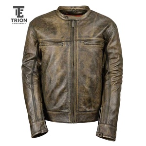 Nueva Llegada: Chaqueta de Cuero Genuino para Hombre, Estilo Casual con Cierre, Corte Ajustado, Alta Calidad - Product Image 3