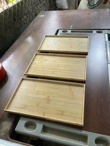Plateau en bambou écologique de haute qualité, sûr et propre, article végétal pur, idéal pour servir les repas et conserver les fruits, vente en gros directe - Product Image 3