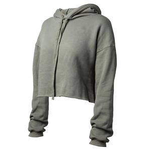 เสื้อสเวตเตอร์แบบสวมหัวทรงหลวมมีฮู้ดเสื้อครอปแบบสั้นสำหรับผู้หญิงเสื้อกีฬาไซส์ใหญ่พิเศษ - Product Image 2