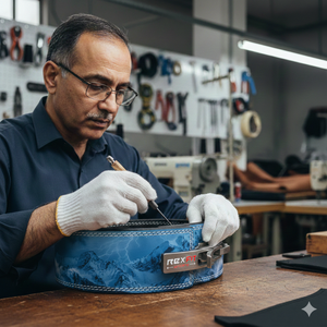 Ceinture de musculation Rexfit Sports en cuir de vachette de qualité supérieure pour la musculation, la remise en forme et la protection du dos - Product Image 5