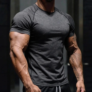 T-shirt de sport pour homme, confortable et respirant, 100% coton, 200 grammes, coupe ample, fitness formel, entraînement avec motif - Product Image 2