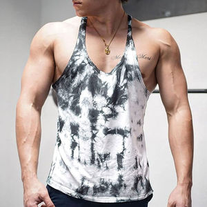 Chaleco Deportivo Sin Mangas Tie-Dye Personalizado de Alta Calidad para Hombre, Ropa Deportiva para Gimnasio, Camiseta sin Mangas, Precio Económico, OEM, Moda Personalizada - Product Image 5