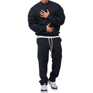 High Quality Sports Soft Fabric Men Cotton Sweat Pants and Hoodie 2 Piece Set <b>Tracksuits</b> for Men Jog - Product Image 2