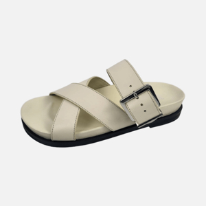 Sandalias de mujer Cow Js Veta con punta abierta, sin cordones, con amortiguación de aire, entresuela de EVA, suela de goma, forro de piel de oveja, antideslizantes, para oficina. - Product Image 4