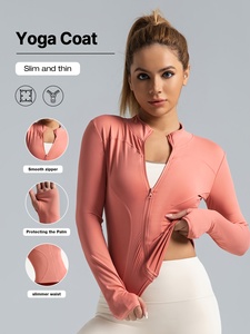 Womens Winter Yoga <b>Jacket</b> Warm Stretch Gym <b>Workout</b> Running Fitness Activewear Custom Logo OEM ODM Private Label Wholesale Manufa - Product Image 3