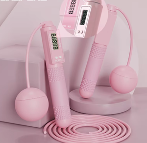 Cuerda de Saltar Electrónica Morada con Contador Digital, Longitud Ajustable de 2.5M, Cuerda de Saltar para Ejercicio en Casa, Unisex - Product Image 6