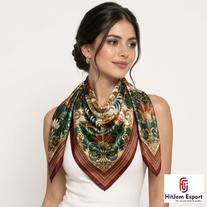 Fabricante de Bufandas Estampadas de Satén, OEM, ODM, Marca Privada, Regalos Corporativos, Venta al por Mayor, Kenia, Nigeria, Ghana, Sudáfrica - Product Image 1