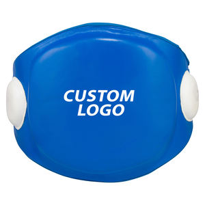 Protection abdominale en cuir de vachette véritable à absorption des chocs haute densité, support lombaire et bandages de poignet pour la boxe - Marque FIGHT CAGE GEARS - Product Image 1