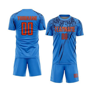 เสื้อฟุตบอลแขนสั้นแบบสั่งทำพิเศษ แห้งเร็ว ระบายอากาศได้ดี ผลิตจากโพลีเอสเตอร์ 100% ขายส่ง - Product Image 3