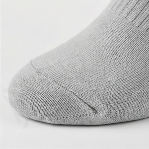 Knee High <b>Socks</b> Solid Gray 100 Cotton Breathable Knitted Casual Daily Wear Adult Autumn Standard Thickness - Product Image 6