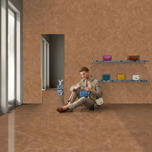 Carreaux de sol et de mur en porcelaine émaillée polie Indic Brown 800x1600mm en gros, avec garantie à vie et épaisseur de 10 mm - Product Image 5